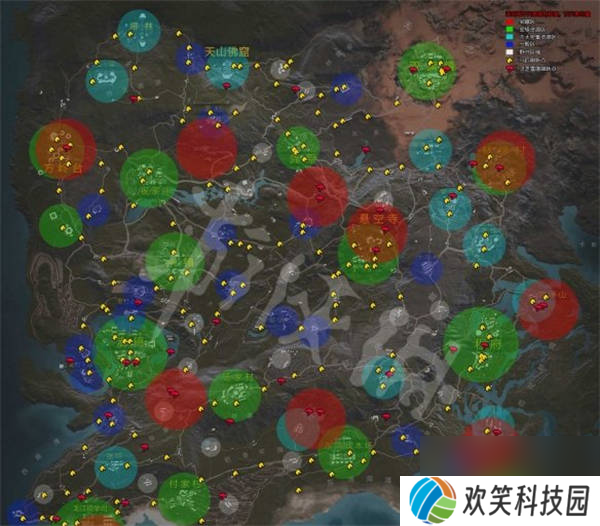 武侠乂手游地图资源分布图 武侠乂手游地图资源刷新点介绍
