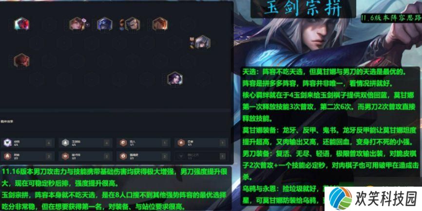 云顶之弈11.6玉剑宗拼阵容搭配攻略 11.6版本玉剑宗拼阵容运营思路解析