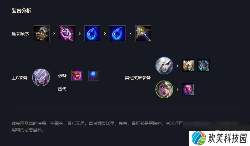 《云顶之弈》丽桑卓出装s5