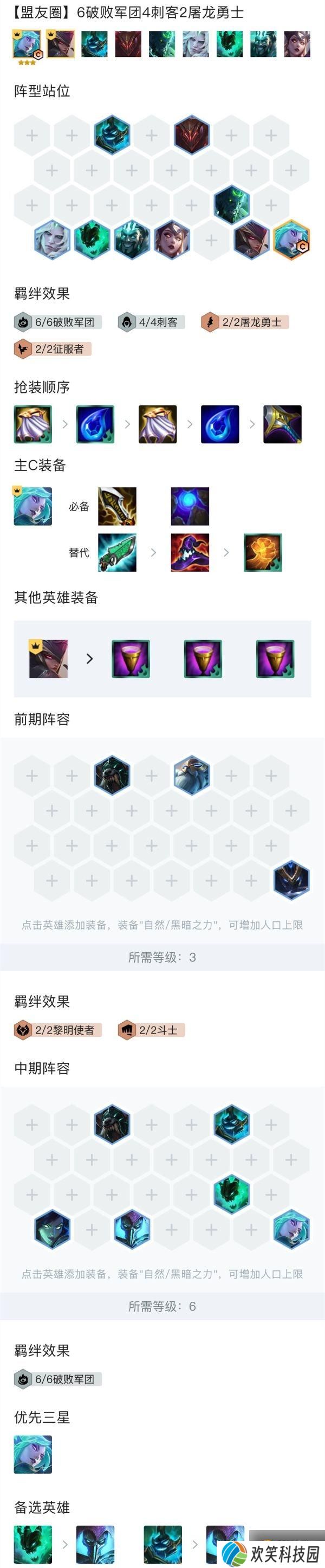 《云顶之弈》11.10版本6破败4刺客玩法思路